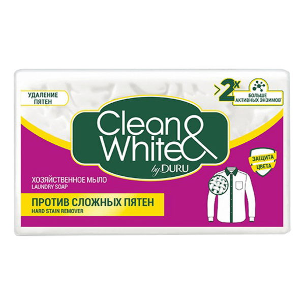 DURU Хозяйственное мыло Clean&White 120гр. Против Пятен, 511556