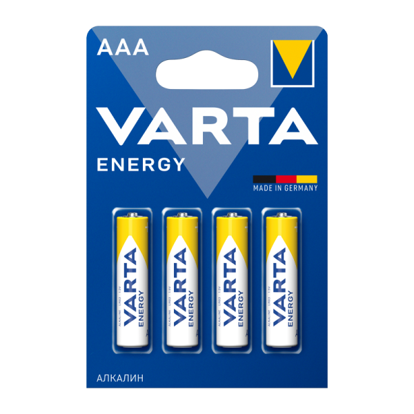 Varta ENERGY Элемент питания LR03 AAA BL4 шт. Alkaline 1.5V 04103213414