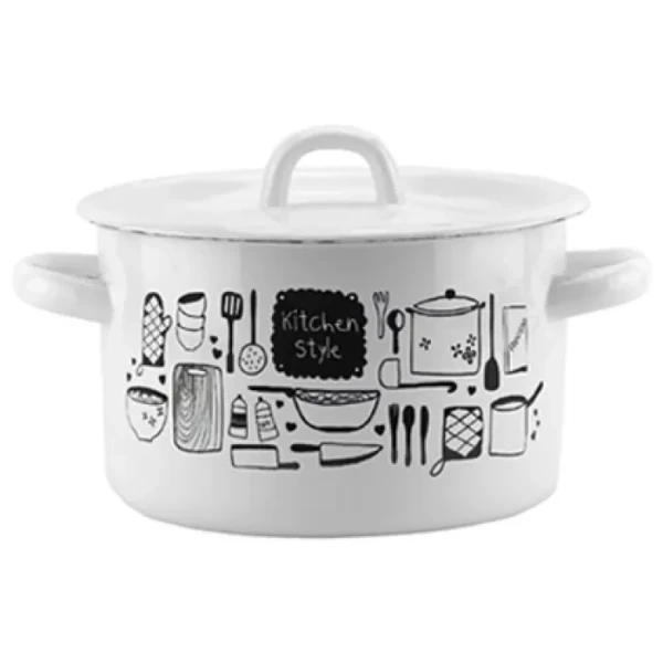 Магнитогорская эмаль Кастрюля эмал цил Kitchen 2,0л 01-1610.1/4М-Kitchen