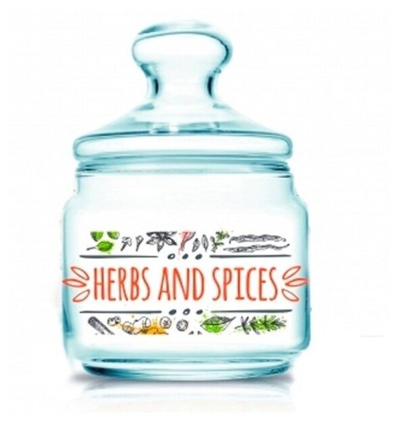 Банка для продуктов HERBS & SPICES с крышкой 0,5л Q4178