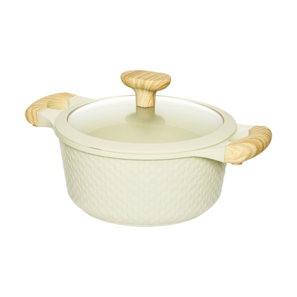 RESTO 93801 beige Кастрюля с крышкой Ø20 h=9.4 см 2.4 л / 6