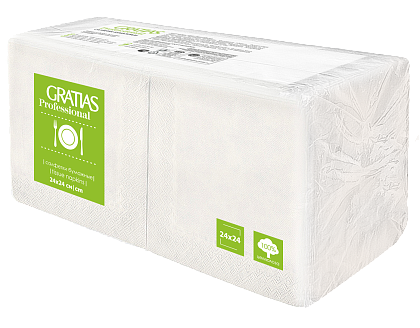 GRATIAS Салфетки 2сл 24см 250л Professional Белые