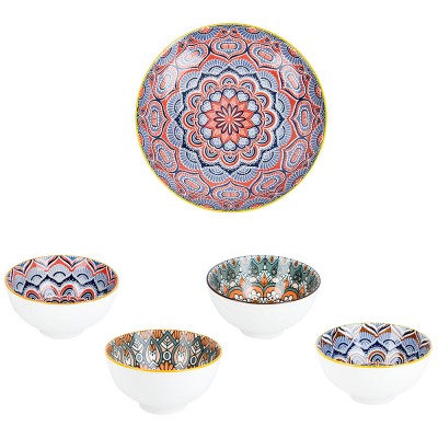 Nouvelle Набор тарелка 1шт, салатник 4шт "Arabesque" d=20/13 см v=500/300мл 0860075