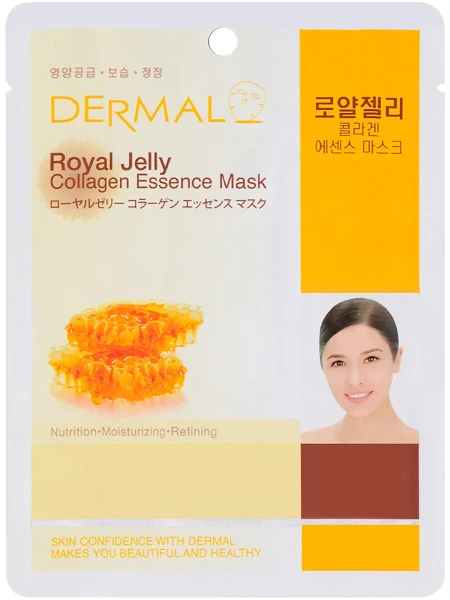 Dermal Тканевая маска с экстрактом пчелиного маточного молочка 23г *5*