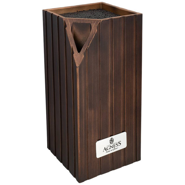 Agness ПОДСТАВКА ДЛЯ НОЖЕЙ  ДЛЯ НОЖЕЙ И МУСАТА, 12X12X23 СМ 911-690