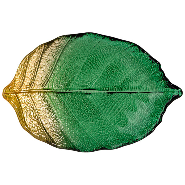 АКСАМ БЛЮДО "LEAF" EMERALD 21СМ 339-348