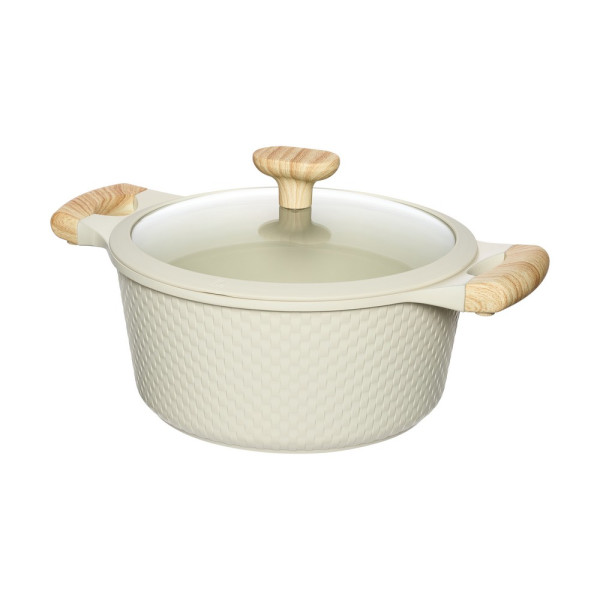 RESTO 93803 beige Кастрюля с крышкой Ø24 h=11.4 см 4.2 л / 6