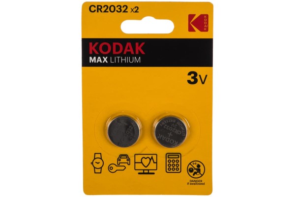 30417687-RU1  Батарейки Kodak CR2032-2BL MAX Lithium