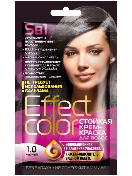 ФИТО К Effect Color Крем-краска д/волос - Чёрный 50мл (саше)
