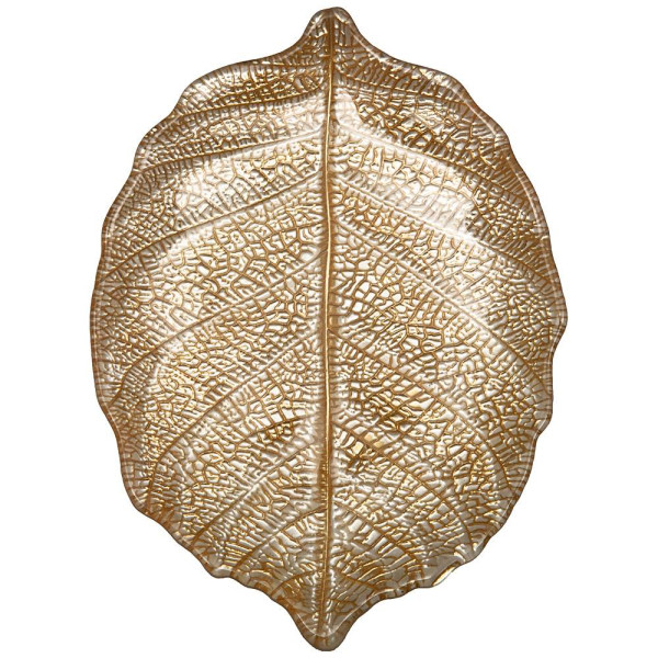 АКСАМ БЛЮДО "LEAF" GOLD 21СМ 339-072