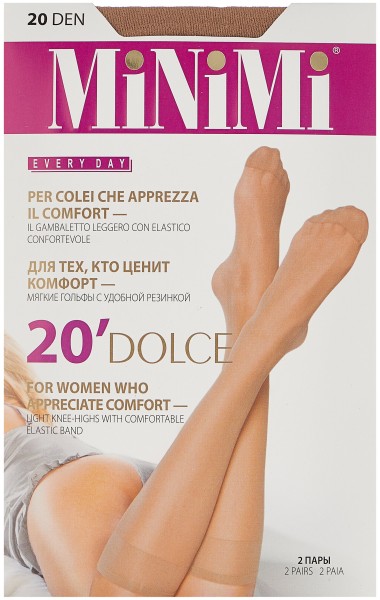 МИНИМИ Гольфы Дольче 20 Caramello (2 пары) *18
