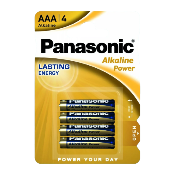 Батарейка Panasonic Power LR03 AAA BL4 шт. Alkaline 1.5V (4/48/240) LR03APB/4BP RU