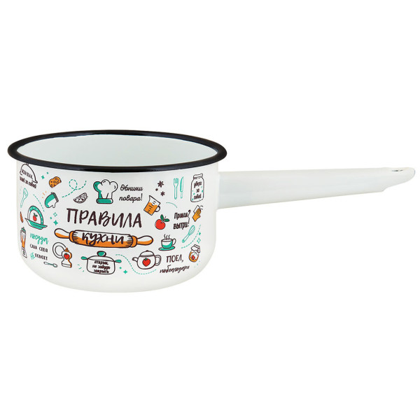 Ковш эмал 1,5л цил без/кр Правила кухни ТМ Appetite 1с42с