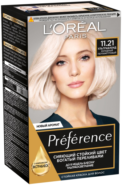 L'Oreal Preference Краска-уход - 11.21 ультраблонд перламутр