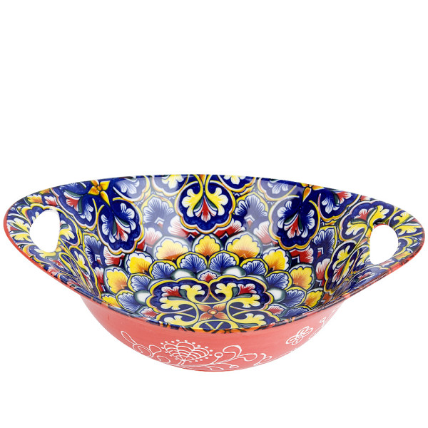 Nouvelle Салатник овальный с ручками "Arabesque" (красный) 22,7х15,2х6,6см 0860110
