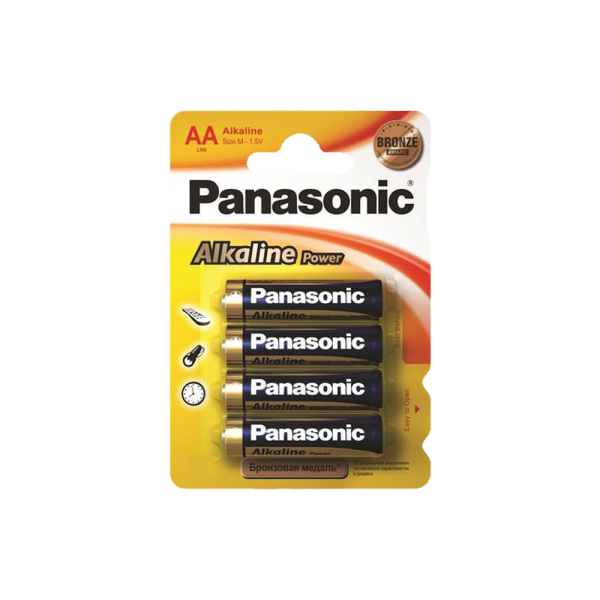 Батарейка Panasonic Power LR6 AA BL4 шт. Alkaline 1.5V (4/48/240) LR6APB/4BP RU