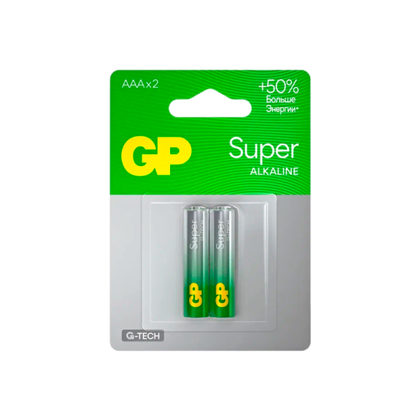 Батарейка GP Super G-Tech LR03 AAA BL2 Alkaline 1.5V 24AA21-2CRSBC2