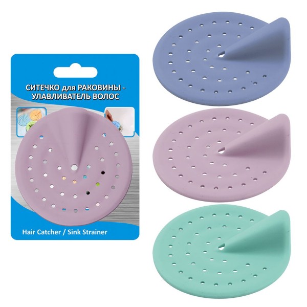 Мультидом Ситечко для раковины-улавливатель волос "Пастель" VL34-130