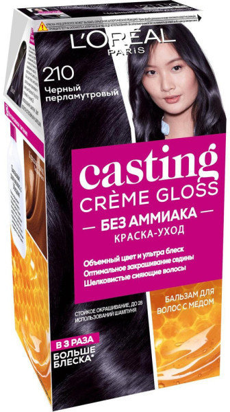 L’Oréal L'Oreal Casting Creme Gloss Краска-уход - 210 Черн. перламутровый БХ4019368