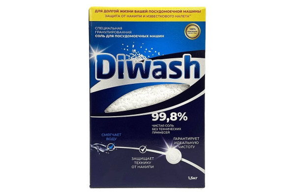 DiWash Соль для посудомоечных машин 1,5кг БХ4030905