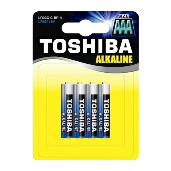 Батарейка Toshiba LR03 AAA BL4шт Alkaline 1.5V 00-00010705
