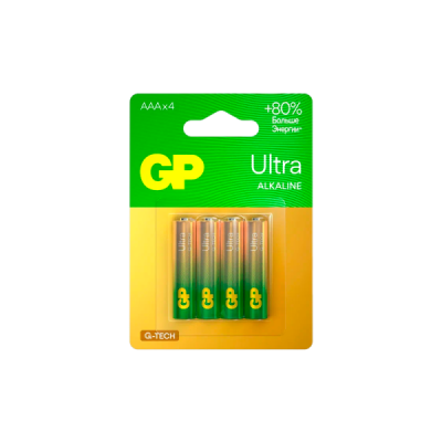 Батарейка GP ULTRA G-Tech LR03 AAA BL4 Alkaline 1.5V 24AUA21-2CRSBC4