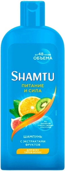 ШАМТУ шампунь Питание и сила (с экстрактами ФРУКТОВ) 300мл *6*12