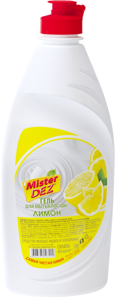 Mister Dez Eco-Cleaning Гель для мытья посуды «Лимон» 450 мл БХ07924Е