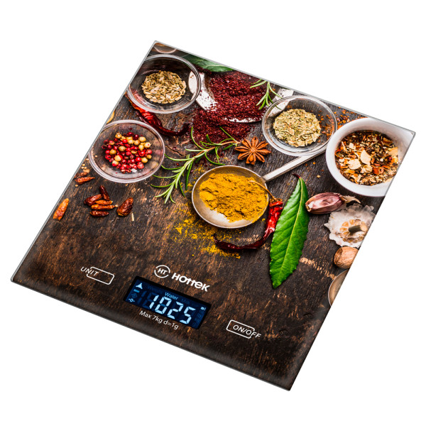 Hottek ВЕСЫ КУХОННЫЕ "СПЕЦИИ" 18*20 СМ МАКС.ВЕС 7 КГ 962-022