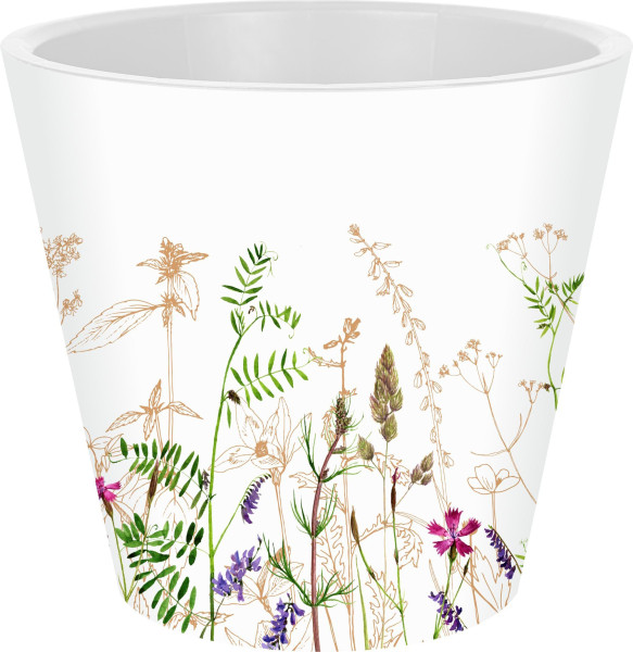InGreen Горшок для цветов InGreen London Deco D230 мм, 5л, c дренаж. вставкой Meadow grass IG630610571