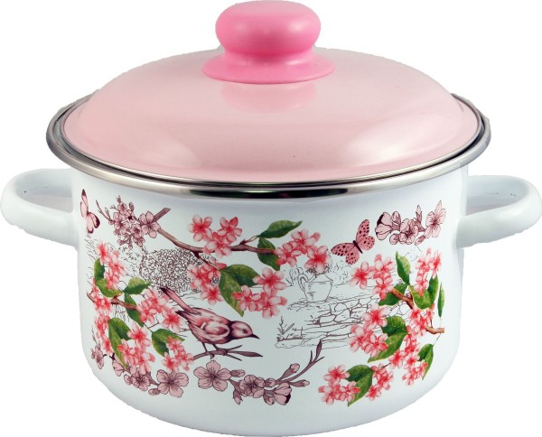 Appetite Кастрюля эмал цил Bird 4,0л 6RD201M-Bird