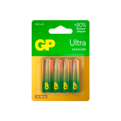 Батарейка GP ULTRA G-Tech LR6 AA BL4 Alkaline 1.5V 15AUA21-2CRSBC4