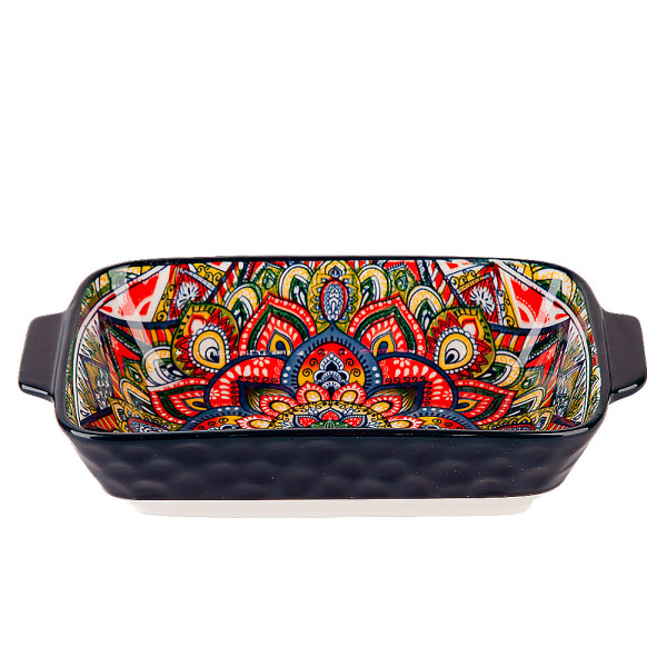 Блюдо для запекания "Arabesque" (синий) 22,5*12,5см v=600мл. (фарфор) 0860218