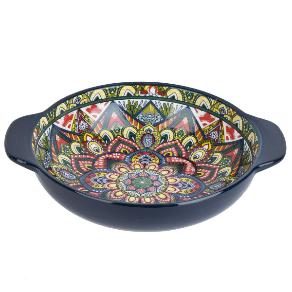 Nouvelle Салатник с ручками "Arabesque" (синий) 24,5х20,5х6см v=1200мл 0860083