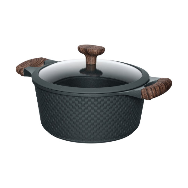 RESTO 93903 black Кастрюля с крышкой Ø24 h=11.4 см 4.4 л / 6