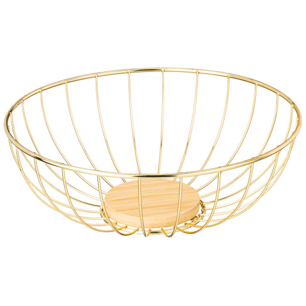 Agness Фруктовница металлическая цвет: gold, 25х9 см 790-362