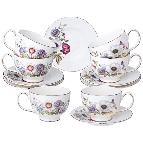 Lefard ЧАЙНЫЙ НАБОР "BOUQUET" НА 6 ПЕР. 12 ПР. 280 МЛ 590-639