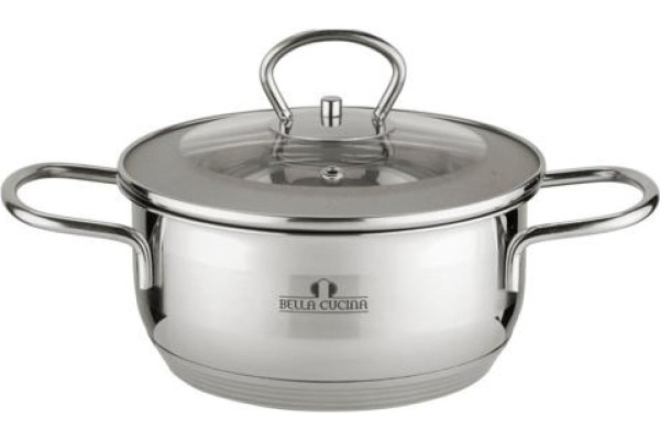 Bella Cucina Кастрюля со стеклянной крышкой, 26см 2010-BC