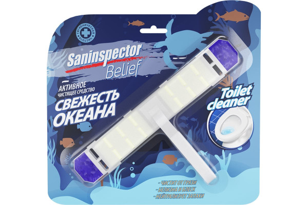 San Inspector BELIEF Чистящее средство для унитаза Полоска, Свежесть океана