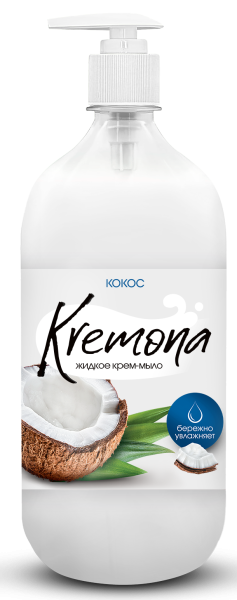KREMONA Шампунь СЛАДКИЙ КОКОС дозатор, 1 л