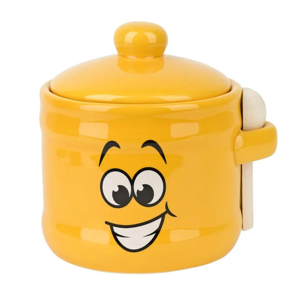 Банка для сыпучих продуктов + ложка "Smile" d=10см. h=11см. v=450мл. L2520869