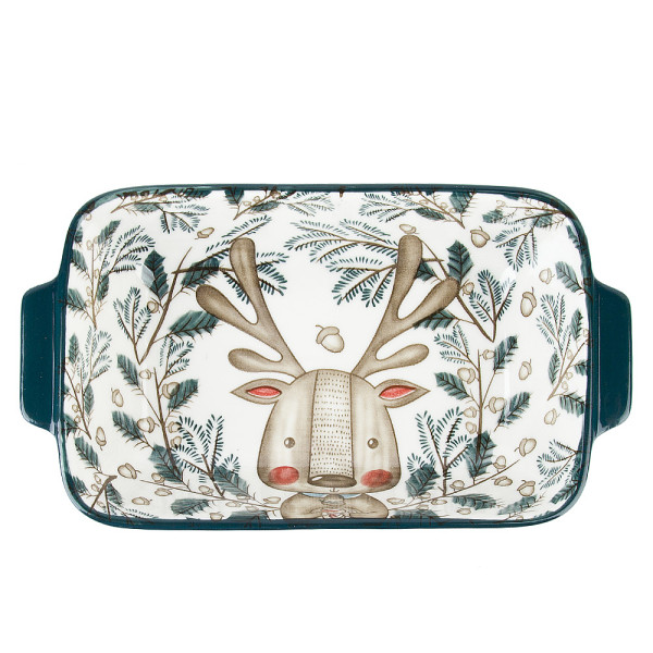 Блюдо для запекания "Kawaii Forest.Deer" 22*12,5*5см. v=600мл. (фарфор) 0860435
