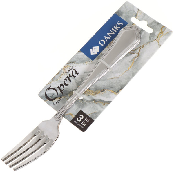 Daniks Вилка нерж сталь, 3 пр, столовая, Opera D-389510