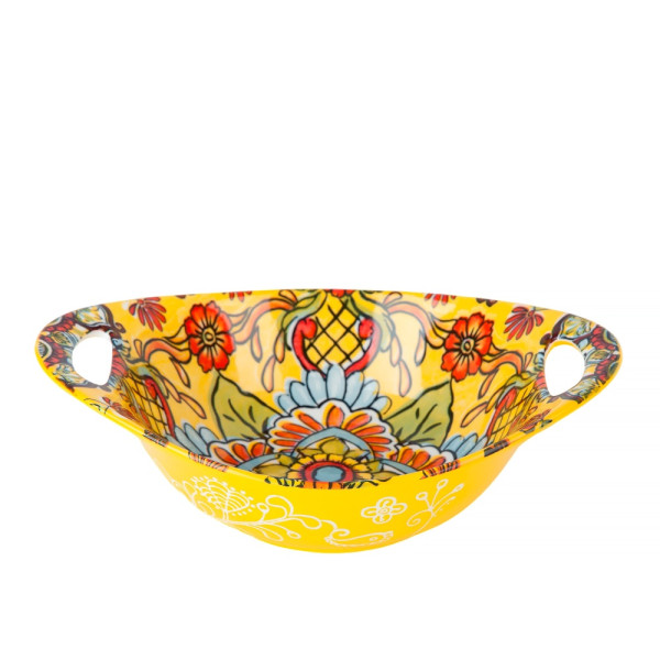 Салатник овальный с ручками "Arabesque" (желтый) 22,5х15х6,5см 0860151