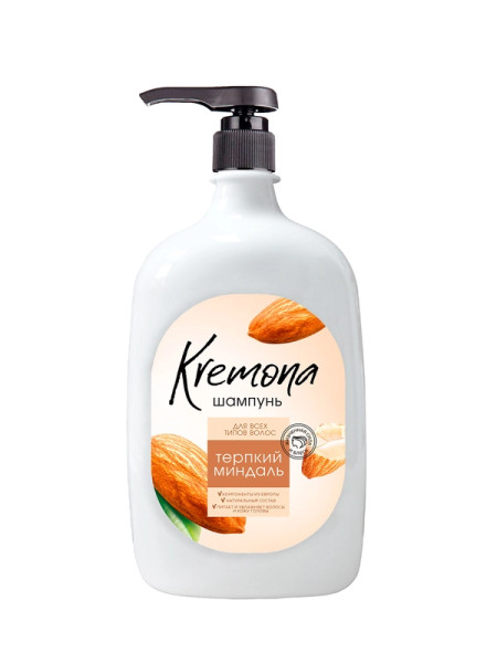 KREMONA Шампунь ТЕРПКИЙ МИНДАЛЬ дозатор, 1 л