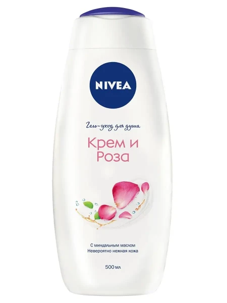Nivea 80860 Гель для душа 500мл. Крем и Роза БХ34952ЭБХ
