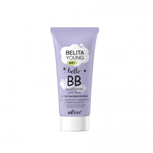 БЕЛИТА YOUNG SKIN ВВ-matt крем д/лица «Эксперт матовости кожи» д/норм. и жирной кожи, туба 30 мл БХ027148БК