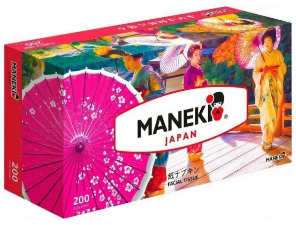 Maneki Салфетки бумажные "Maneki" Dream 2 слоя, белые, 200 шт/кор.