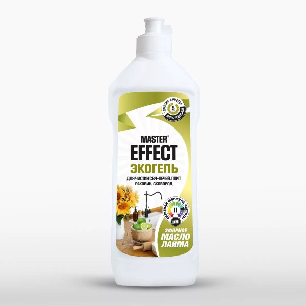 Master Effect Экогель д/чистки свч-печей, плит, раковин, сковород Эфирное масло лайма 500 мл. БХ47463Г