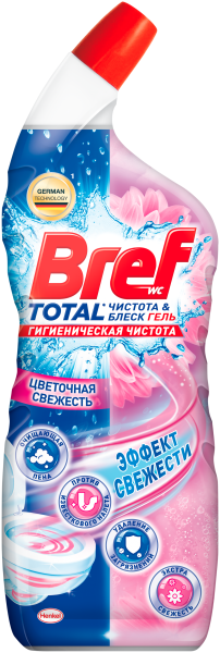 БРЕФ ТОТАЛ 700мл Гель Чистота и Цветочная свежесть *5*10*